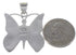 Genuine Sterling Silver Opal And Black Inlay Butterfly Pendant RS39285